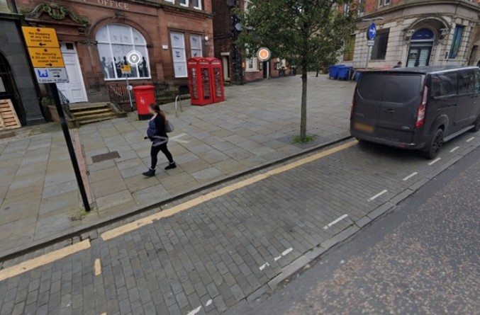 Wallgate - A point 65 metres north of its junction with King Street West